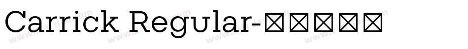 Carrick Regular字体转换